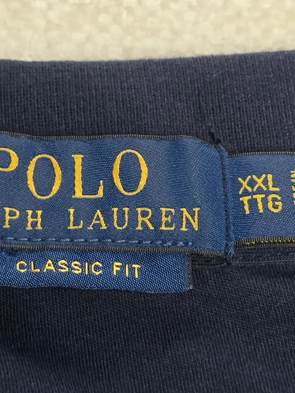 Polo Ralph Lauren Polo Shirt Men's XXL Classic Fit Navy Blue Multicolor Pony